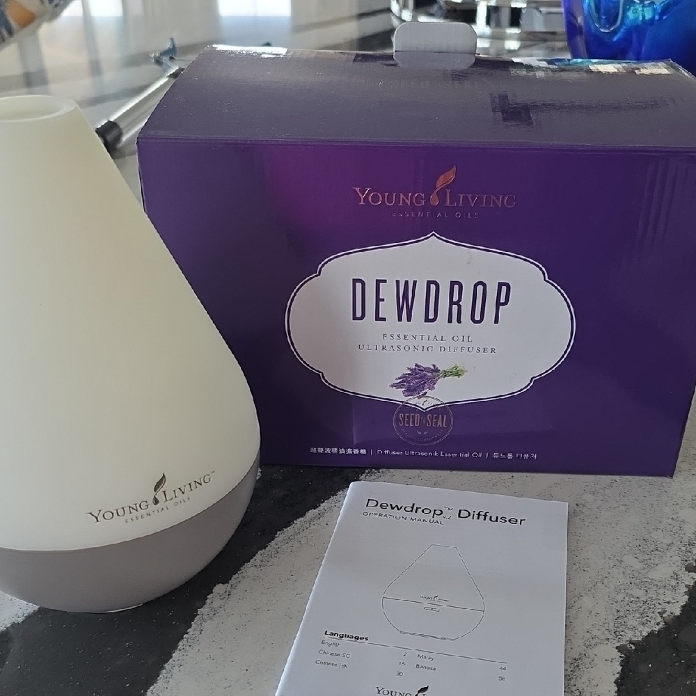 Young Living Dewdrop Diffuser in Cream and Purple